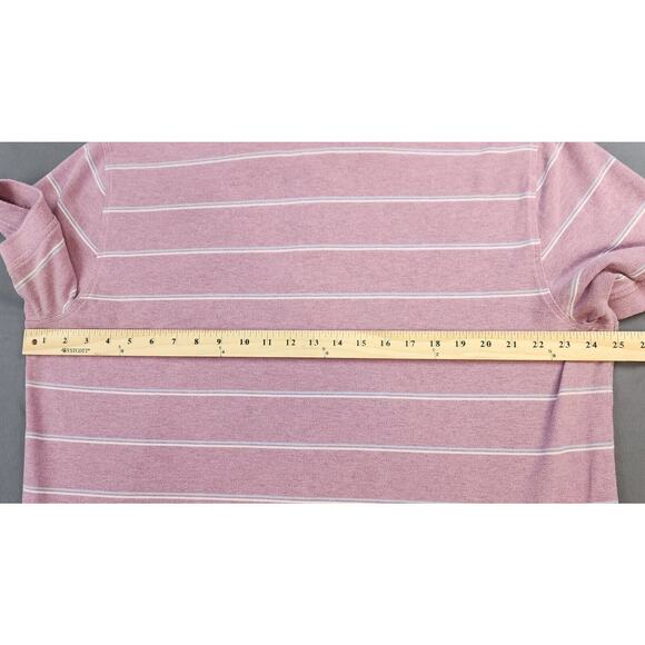 Brooks Brothers Polo Shirt Mens Slim XXL Slim Pink Striped Performance Preppy - Picture 4 of 16